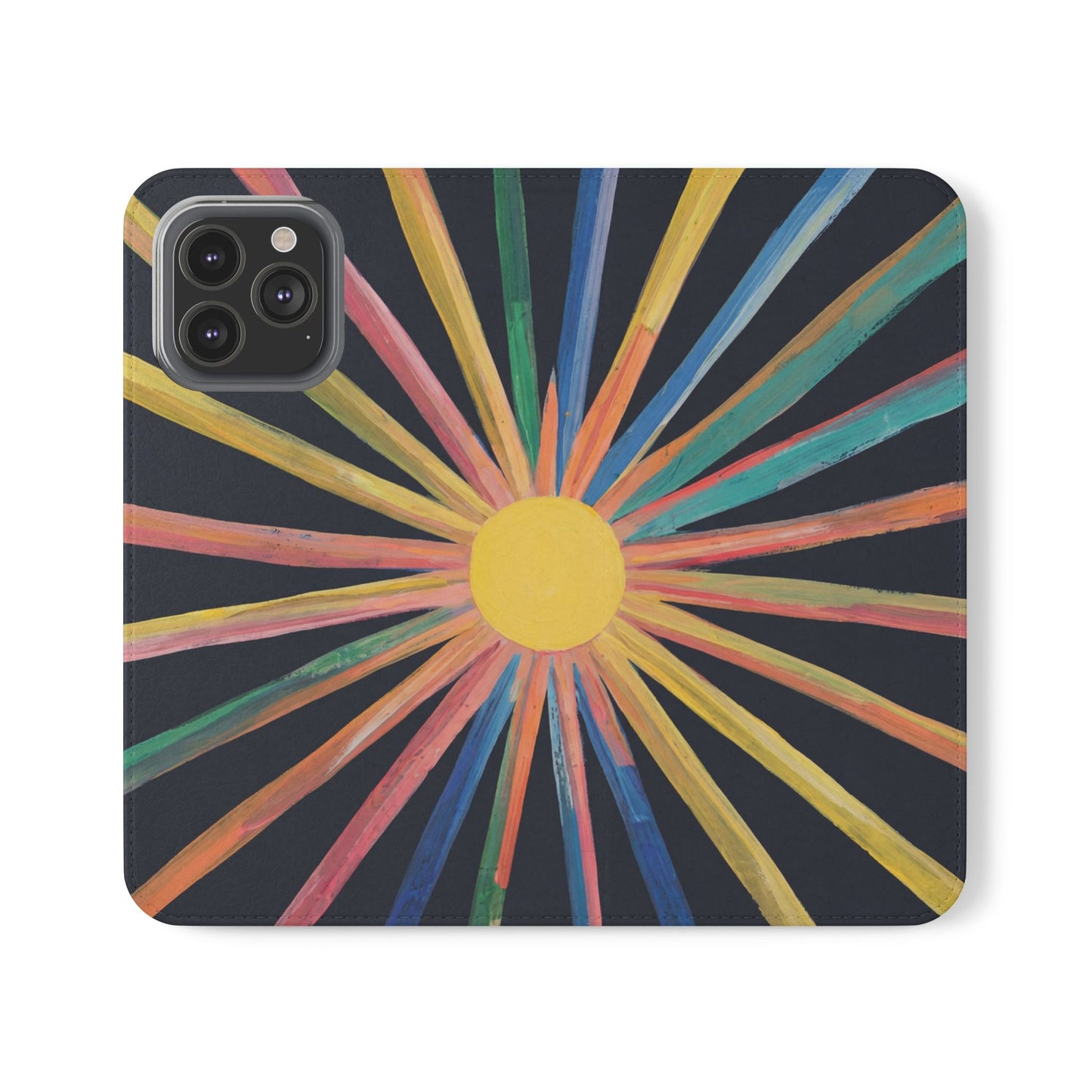 Midnight Sunburst Vegan Leather Flip Case