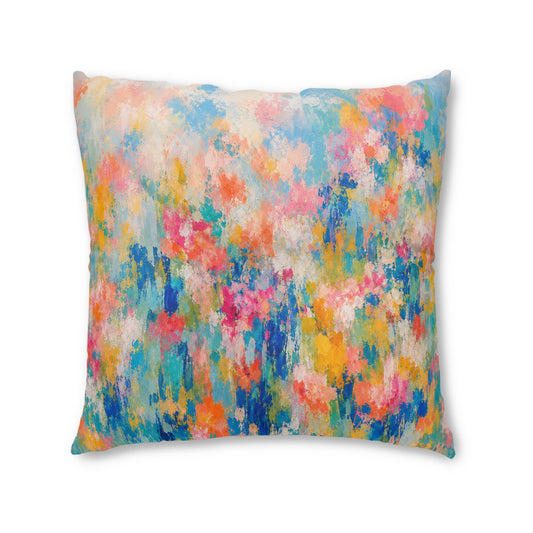 Chromatic Meadow Square Tufted Floor Pillow