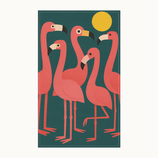 Flamingo Club Tea Towel