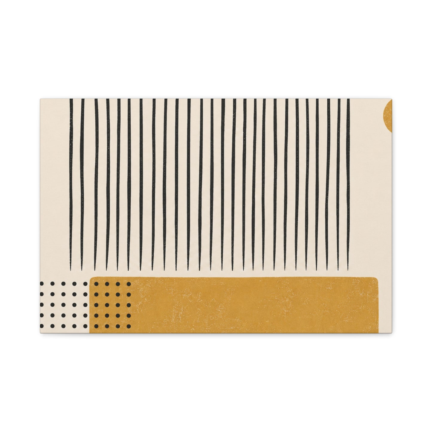 Ochre Cadence Stretched Canvas Wall Art