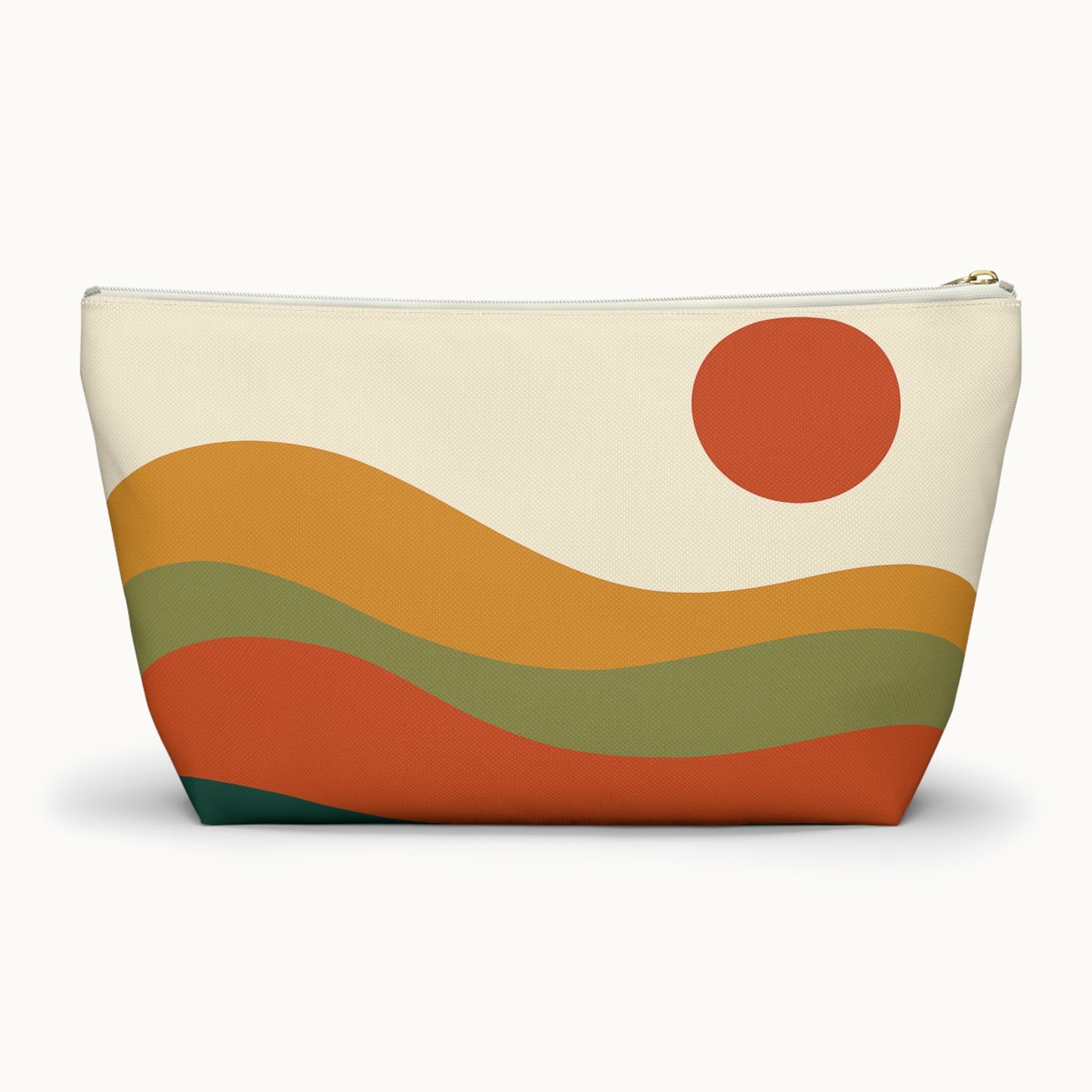Abstract Sun And Waves Accessory Pouch with T-bottom