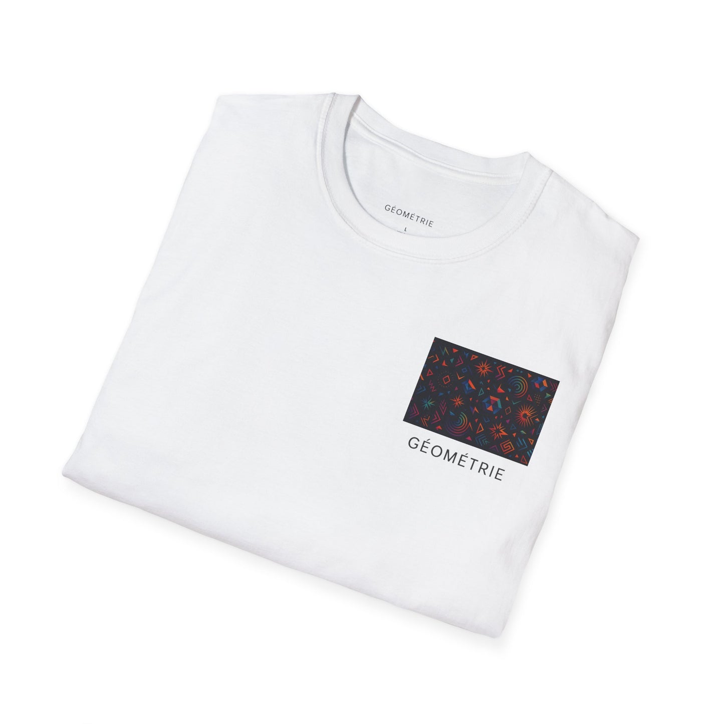Geo Pattern Unisex Softstyle T-Shirt | Casual Everyday Tee, Graphic Shirt, Gift for Him/Her, Trendy Wear, Artsy Style (Pattern 06)
