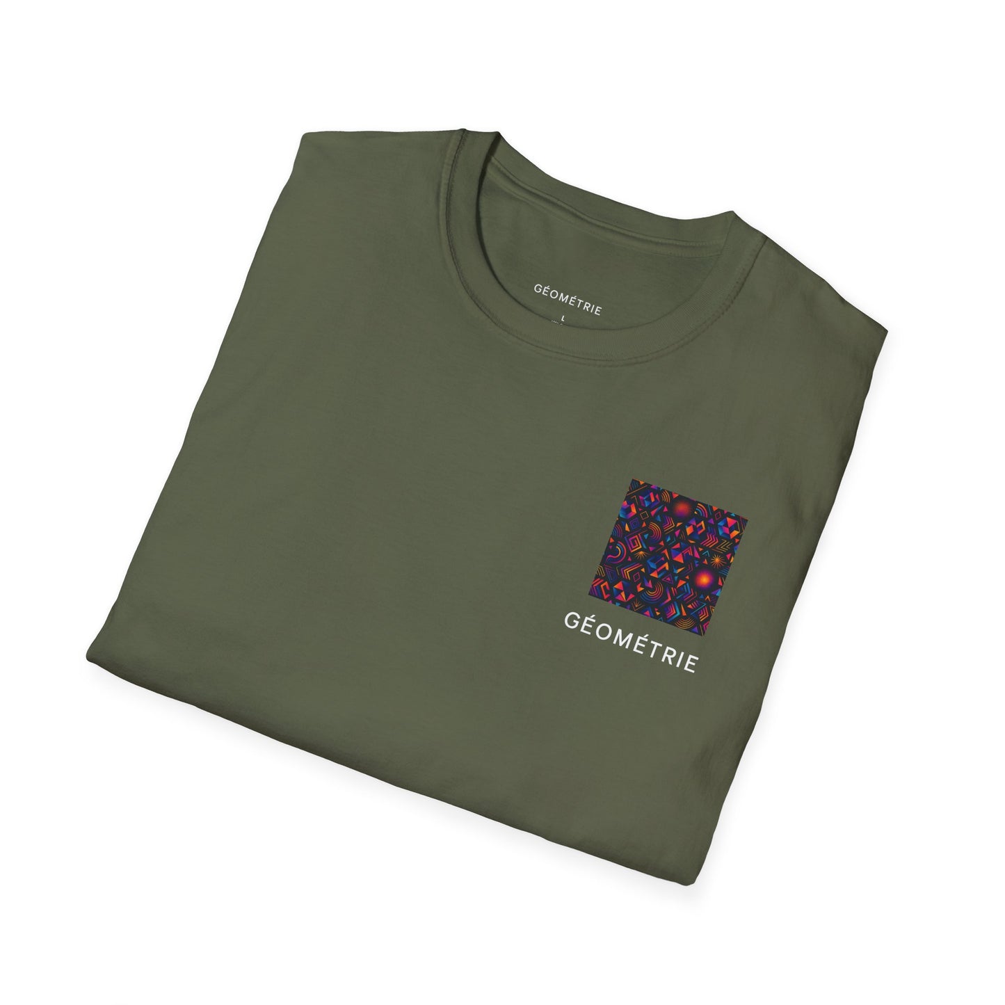 Geo Pattern Unisex Softstyle T-Shirt | Casual Everyday Tee, Graphic Shirt, Gift for Him/Her, Trendy Wear, Artsy Style (Pattern 05)