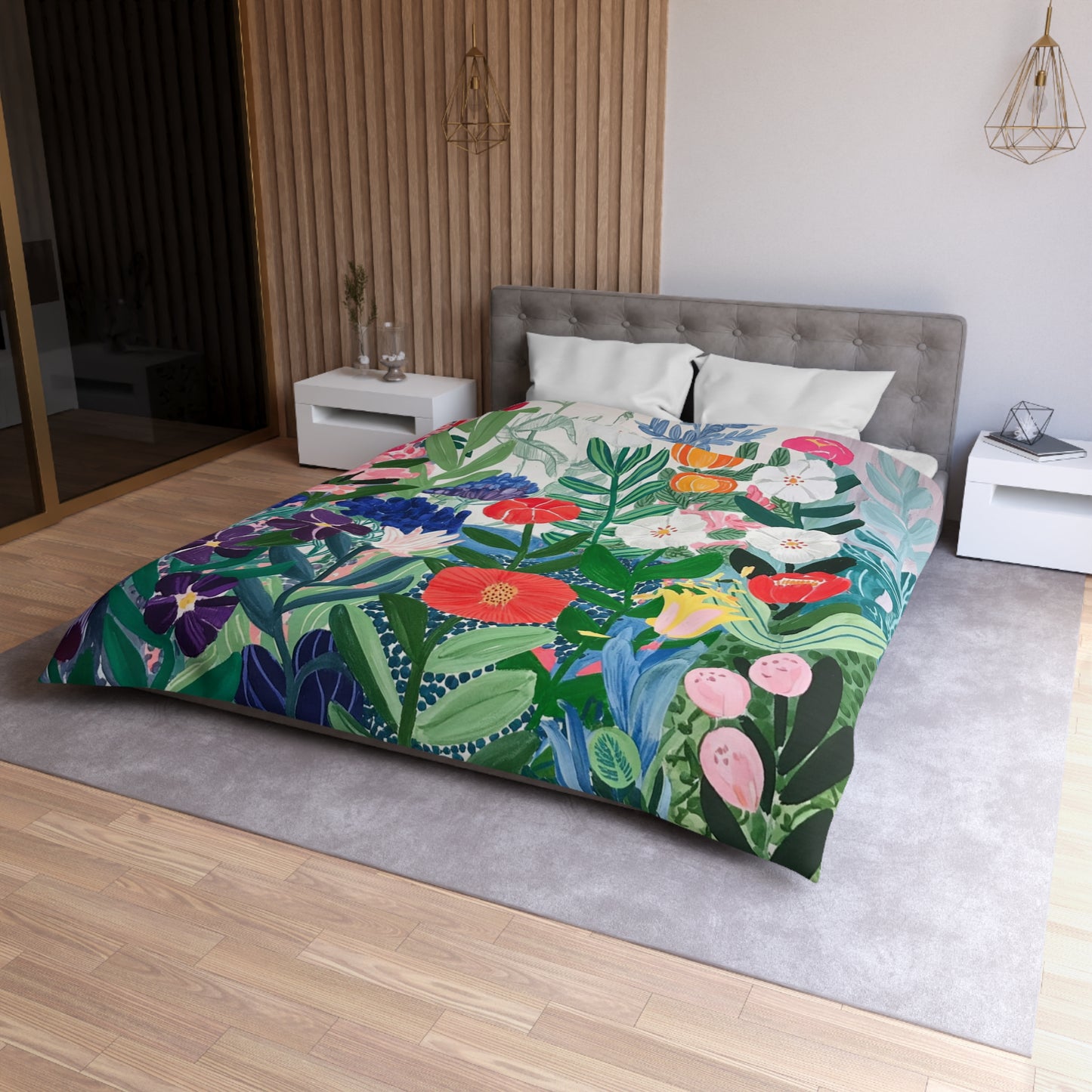 Bloom Garden Microfiber Duvet Cover