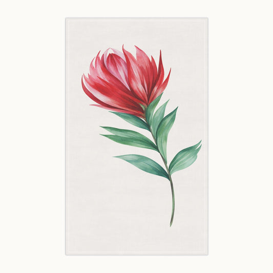 Crimson Protea Tea Towel