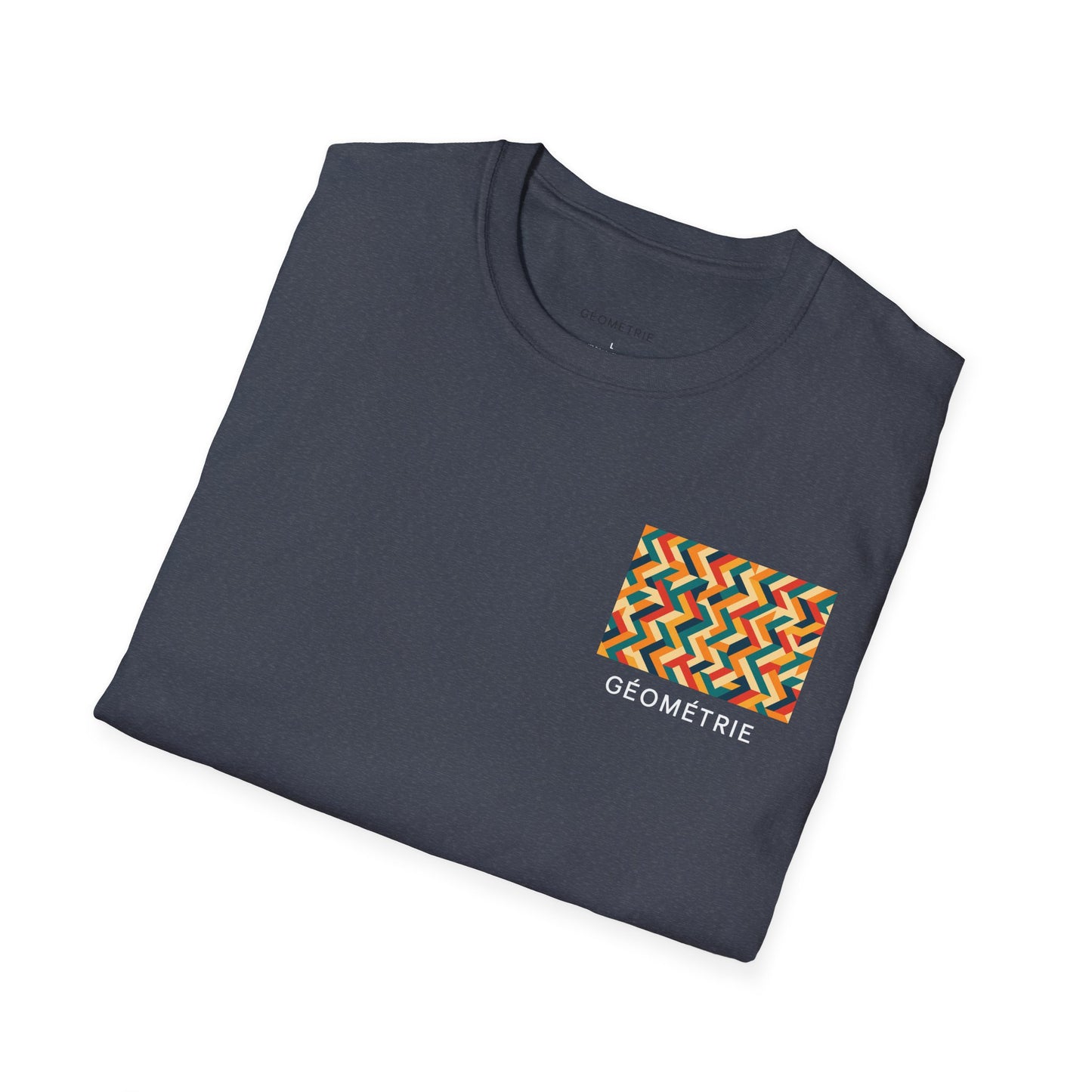 Geometric Pattern Unisex Softstyle T-Shirt, Casual Wear, Gift for Him/Her, Summer Fashion, Art-Inspired Tee
