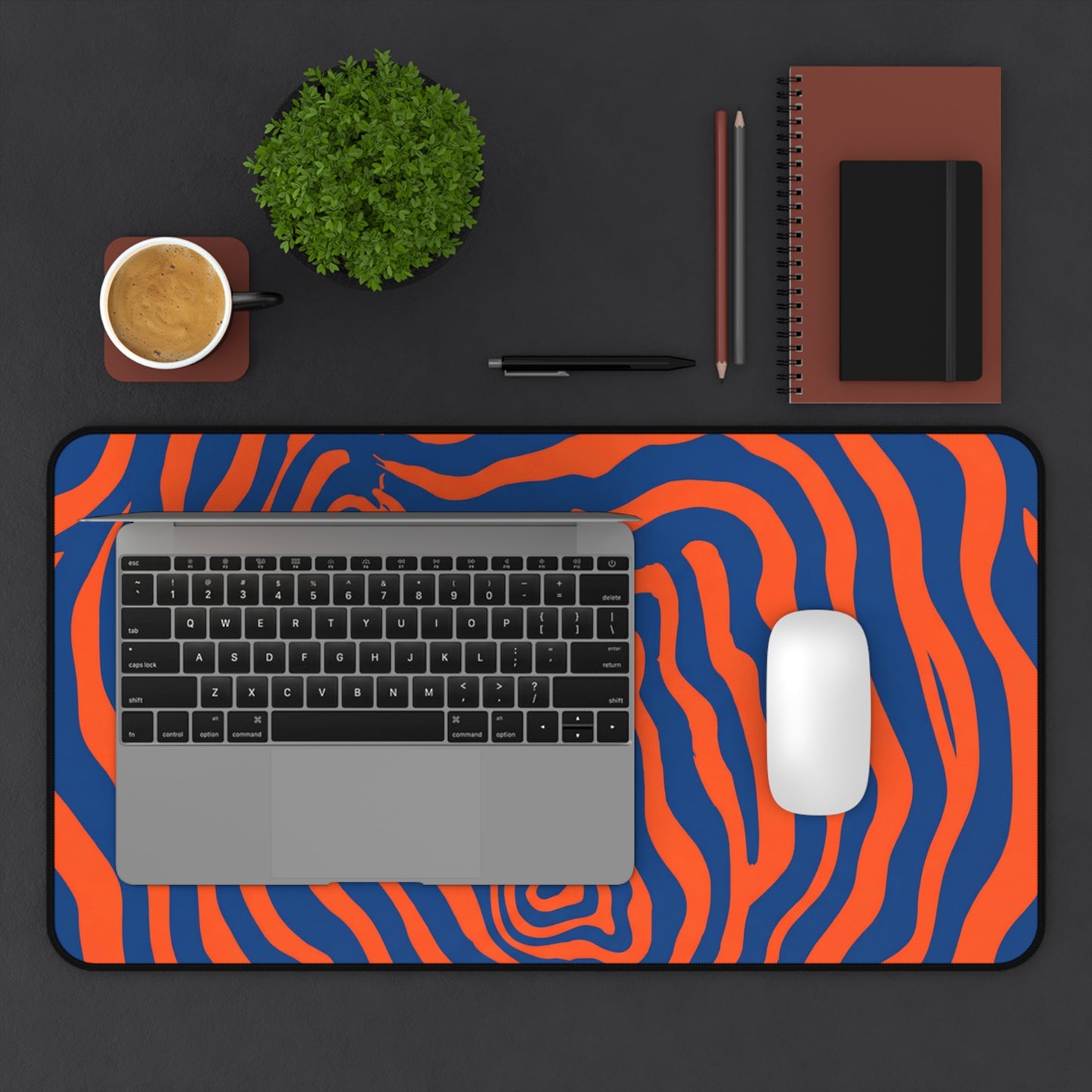 Tangerine Maze Desk Mat