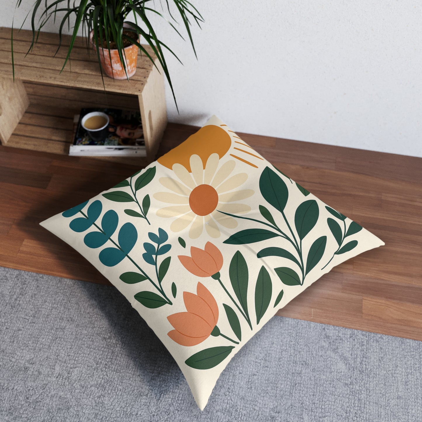 Square Tufted Floor Pillow