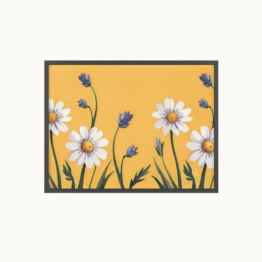 Spring Daisies Wood Framed Posters