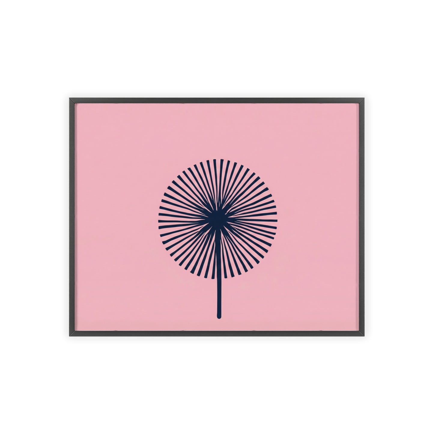 Pink Dandelion Wood Framed Posters