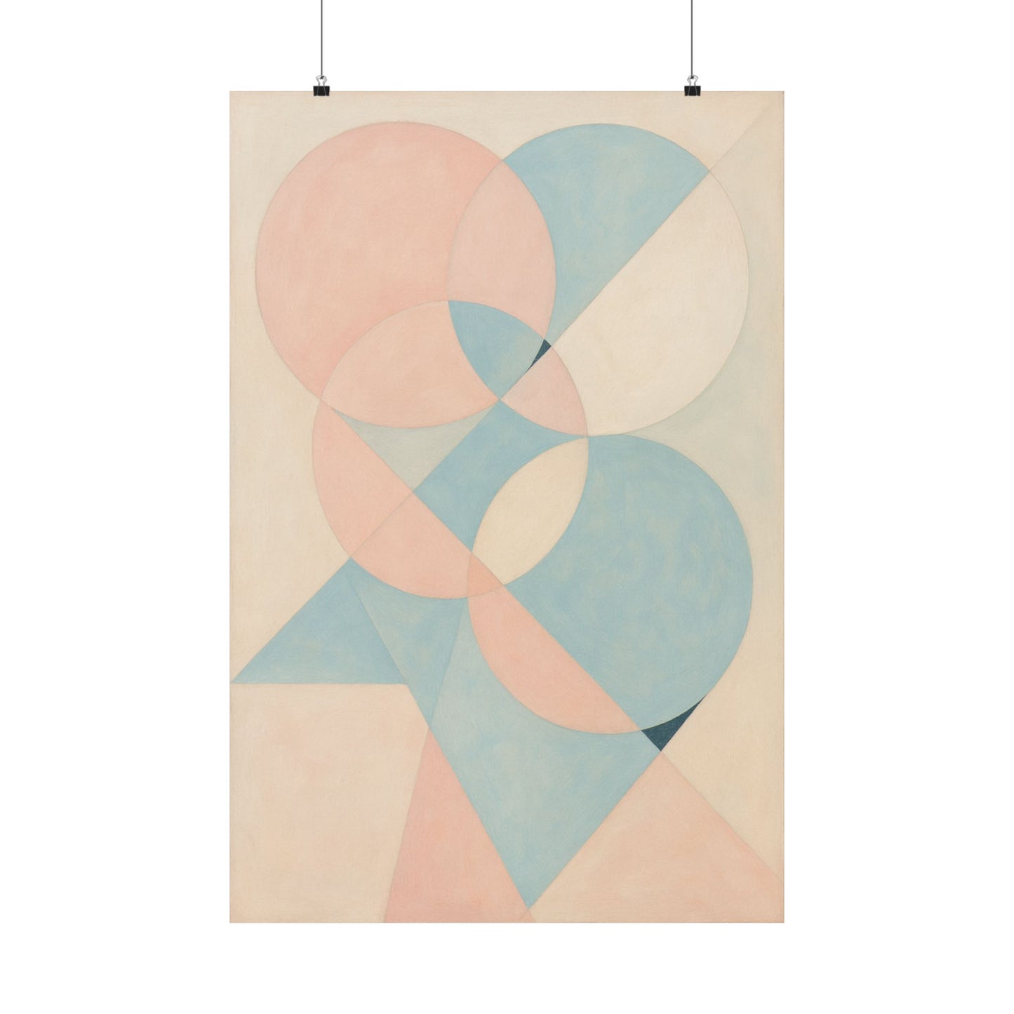 Abstract Pastel Geometry Art Poster