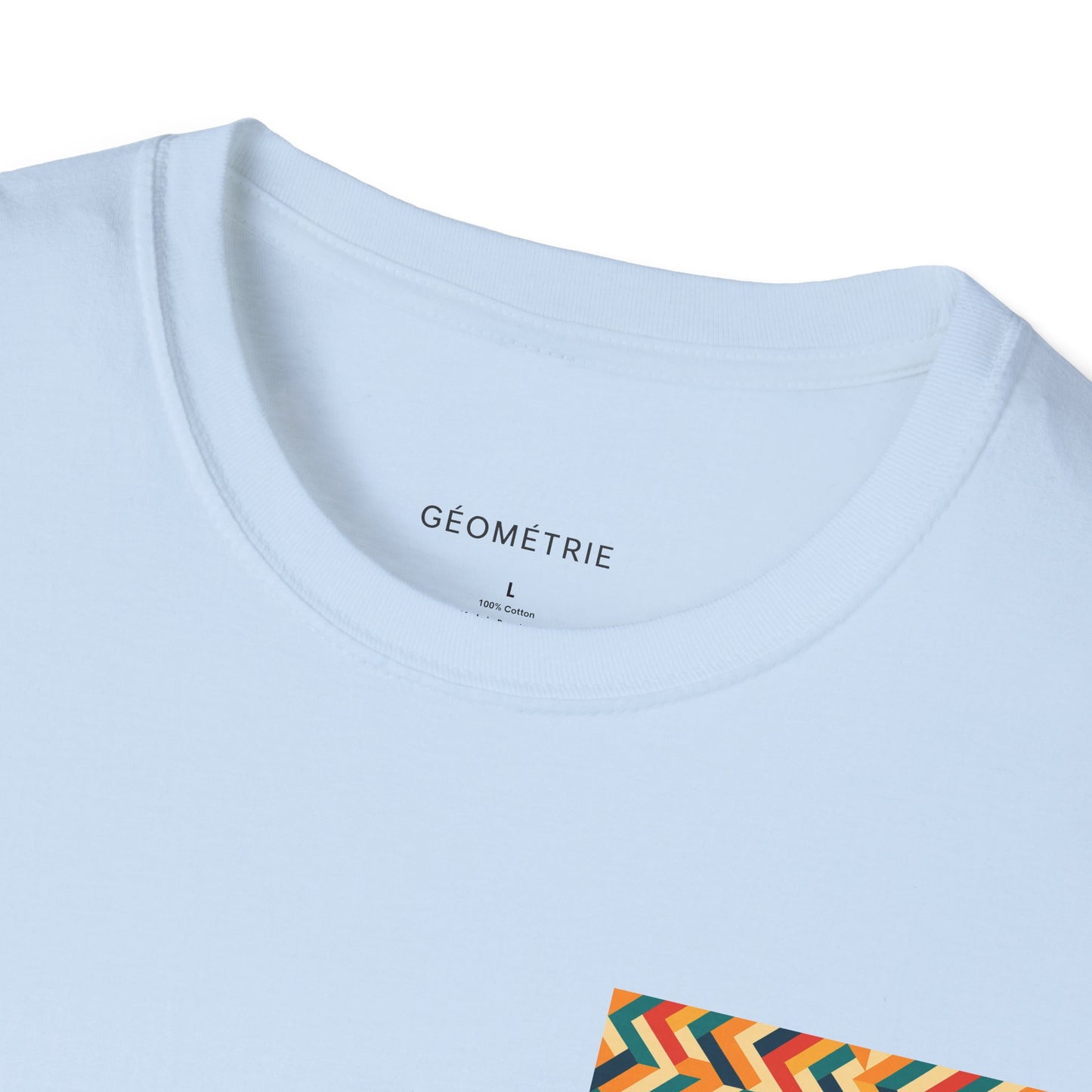 Geometric Pattern Unisex Softstyle T-Shirt, Casual Wear, Gift for Him/Her, Summer Fashion, Art-Inspired Tee