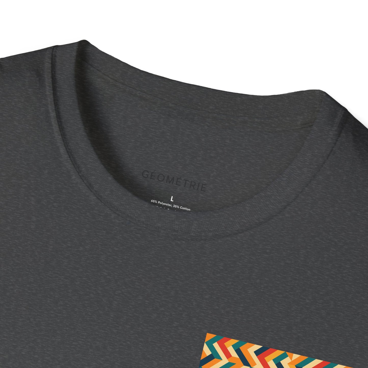 Geometric Pattern Unisex Softstyle T-Shirt, Casual Wear, Gift for Him/Her, Summer Fashion, Art-Inspired Tee