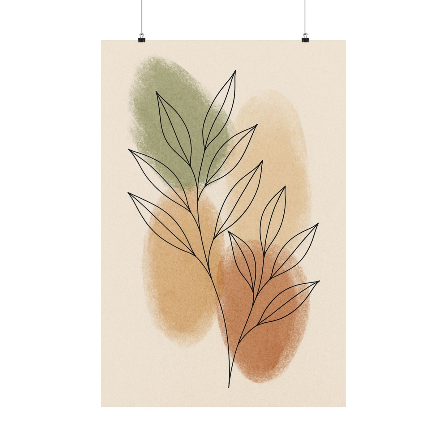 Botanical Line Art Blends Art Poster