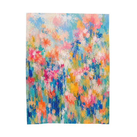 Chromatic Meadow Velveteen Plush Blanket