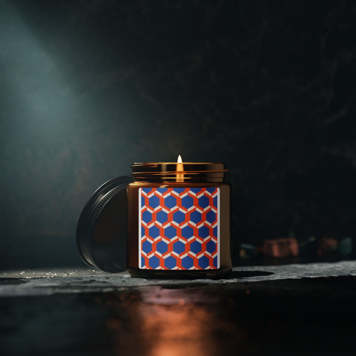 Vibrant Patterned Soy Candle - Cozy Home Decor, Eco-Friendly Gift, Aromatherapy Candle, Unique Centerpiece, Self-Care Essential