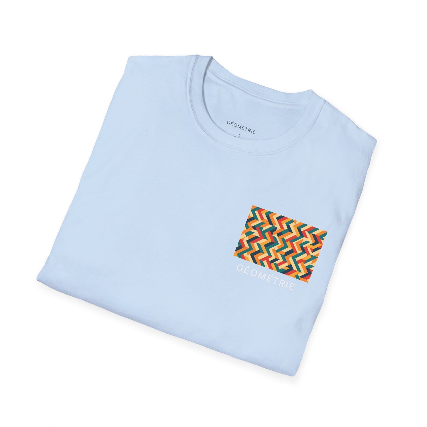 Geometric Pattern Unisex Softstyle T-Shirt, Casual Wear, Gift for Him/Her, Summer Fashion, Art-Inspired Tee