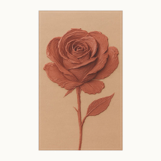 Textured Rose Artistry Tea Towel