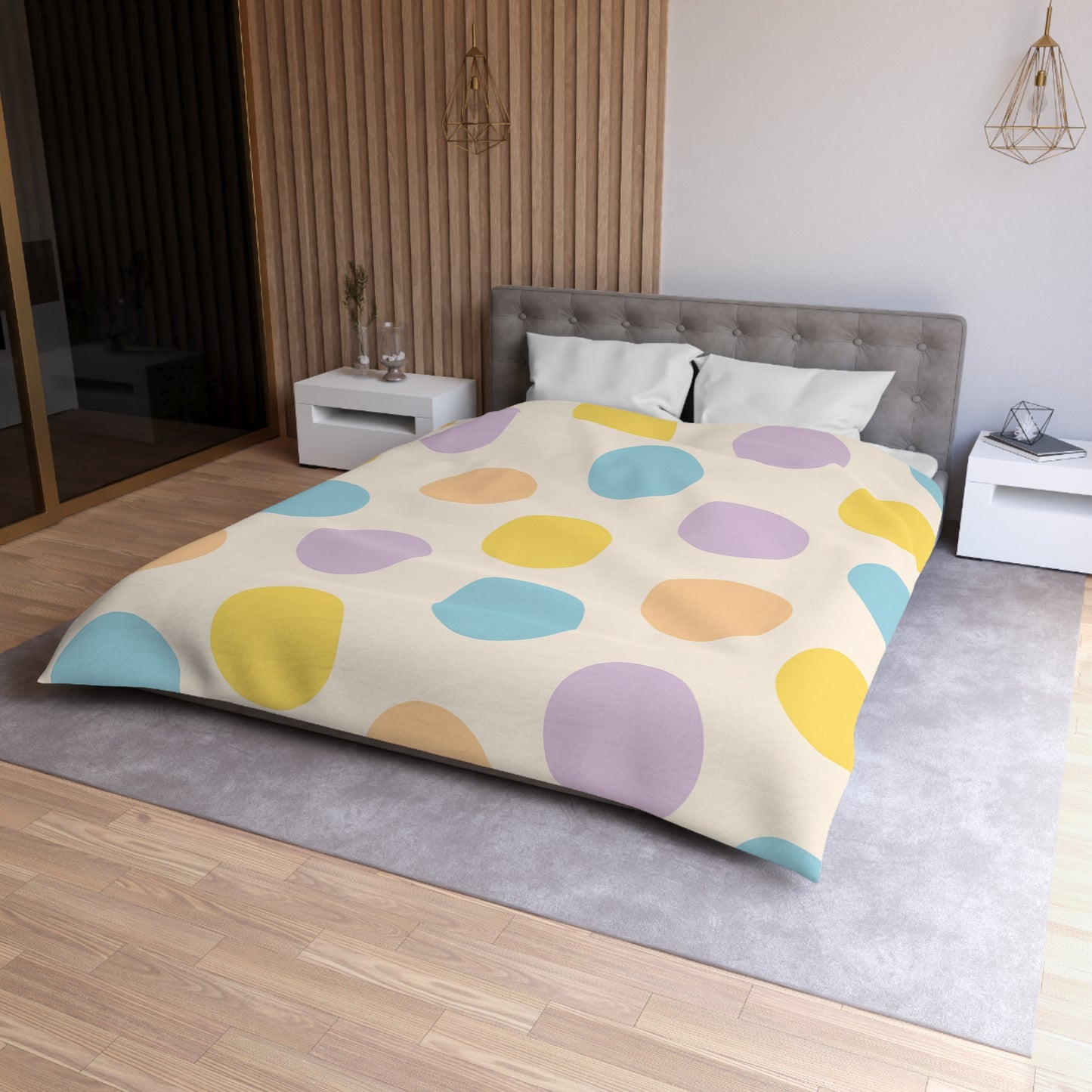 Pastel Dots Microfiber Duvet Cover