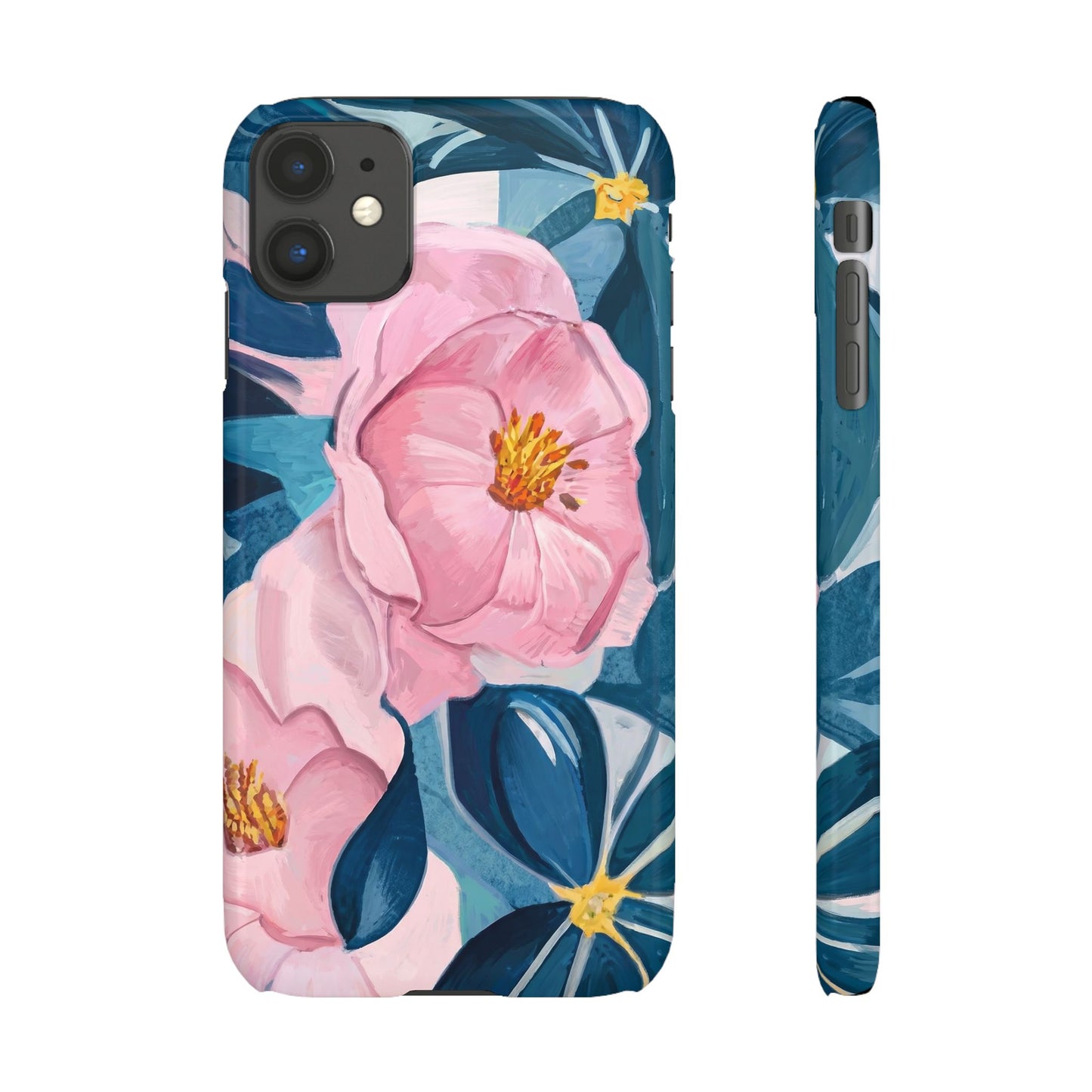 Moonlit Peonies Snap Phone Case