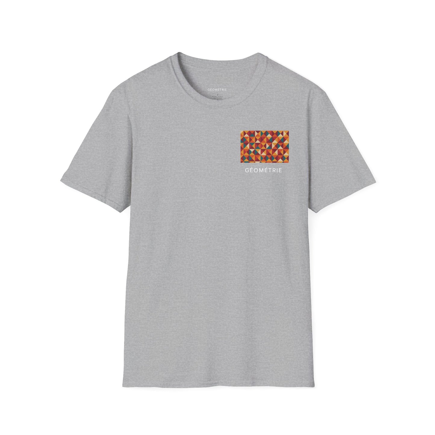 Geo Pattern Unisex Softstyle T-Shirt | Casual Everyday Tee, Graphic Shirt, Gift for Him/Her, Trendy Wear, Artsy Style (Tee - Pattern 0c)