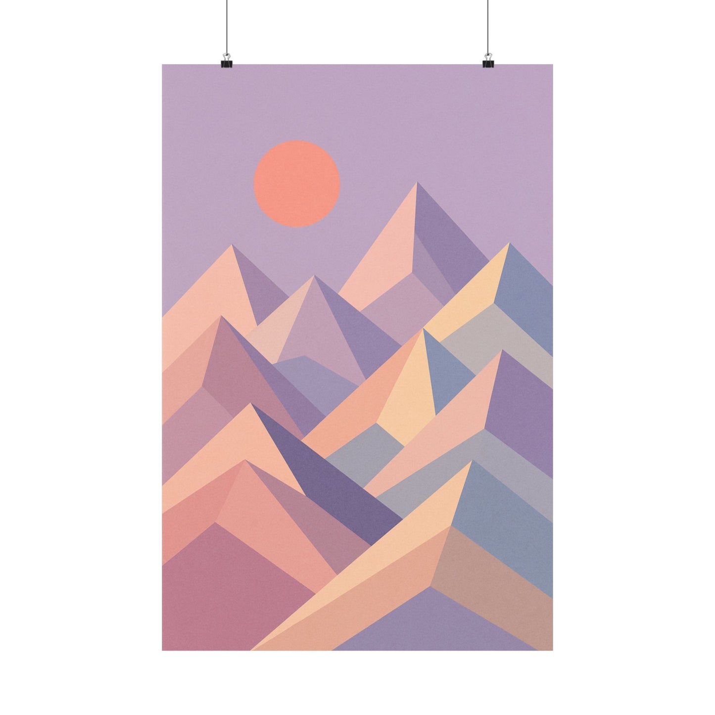 Mauve Peaks Art Poster