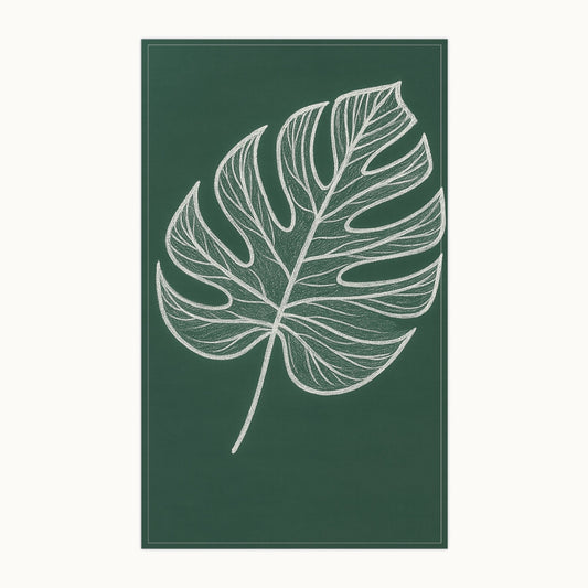 Monstera Line Tea Towel