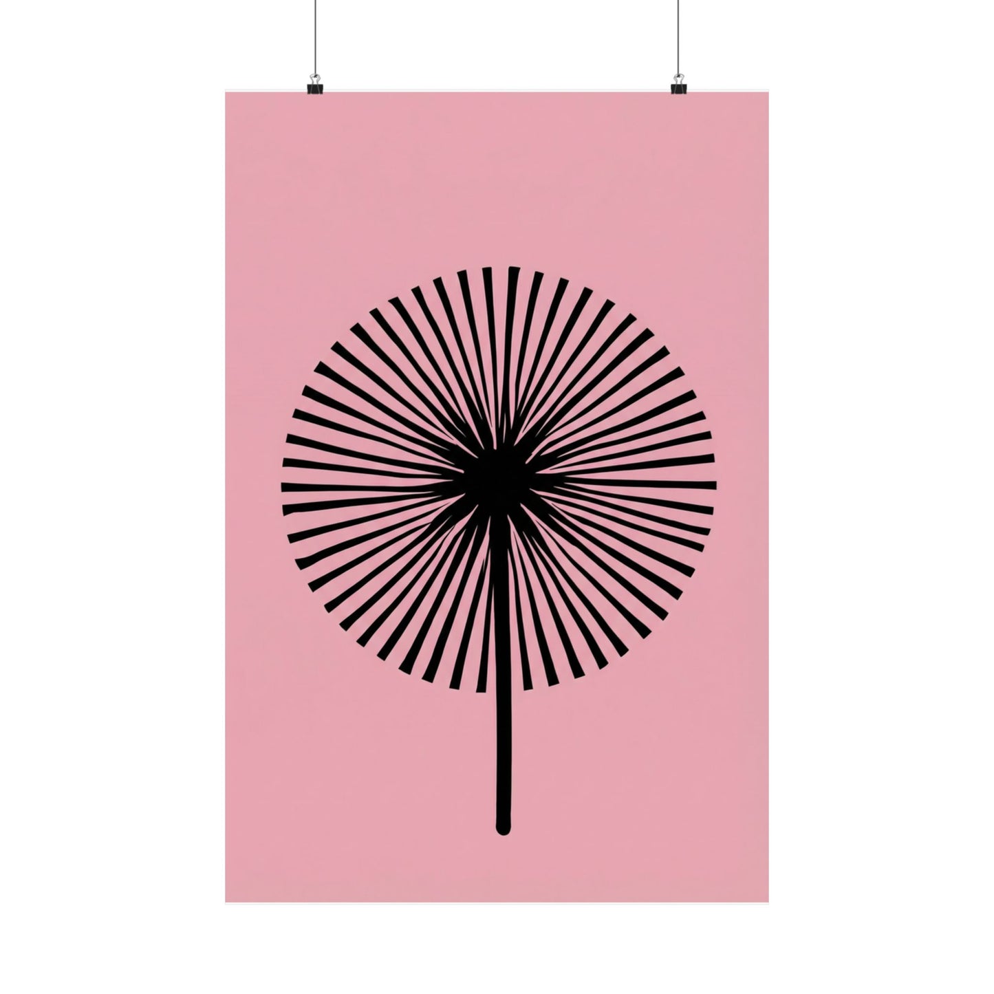 Pink Dandelion Art Poster