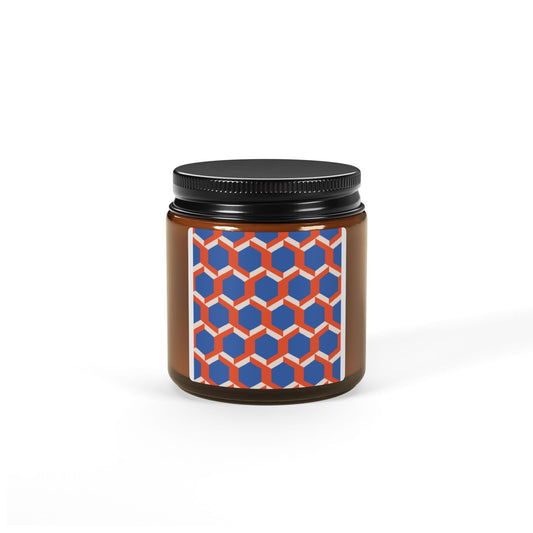 Vibrant Patterned Soy Candle - Cozy Home Decor, Eco-Friendly Gift, Aromatherapy Candle, Unique Centerpiece, Self-Care Essential