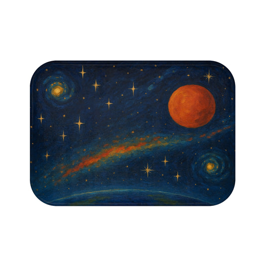 Cosmic Night Sky Bath Mat