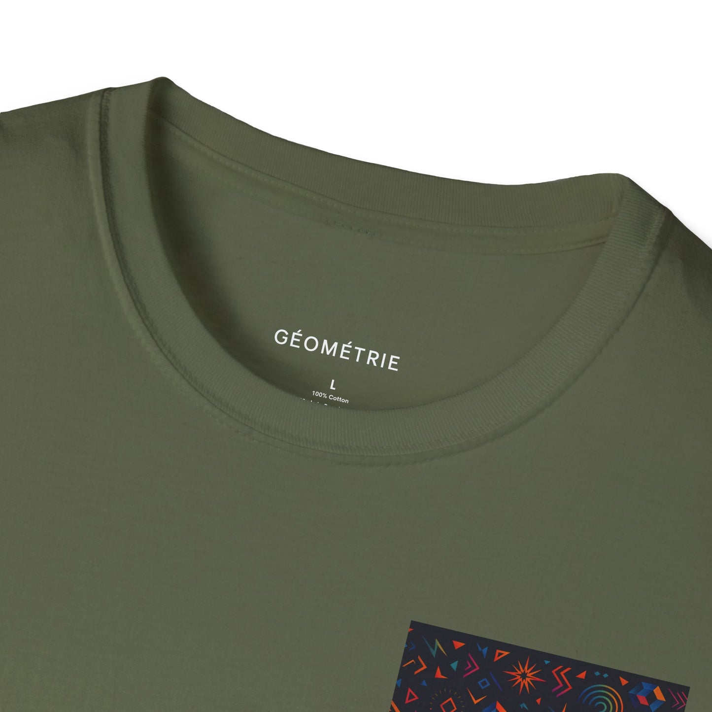 Geo Pattern Unisex Softstyle T-Shirt | Casual Everyday Tee, Graphic Shirt, Gift for Him/Her, Trendy Wear, Artsy Style (Pattern 06)