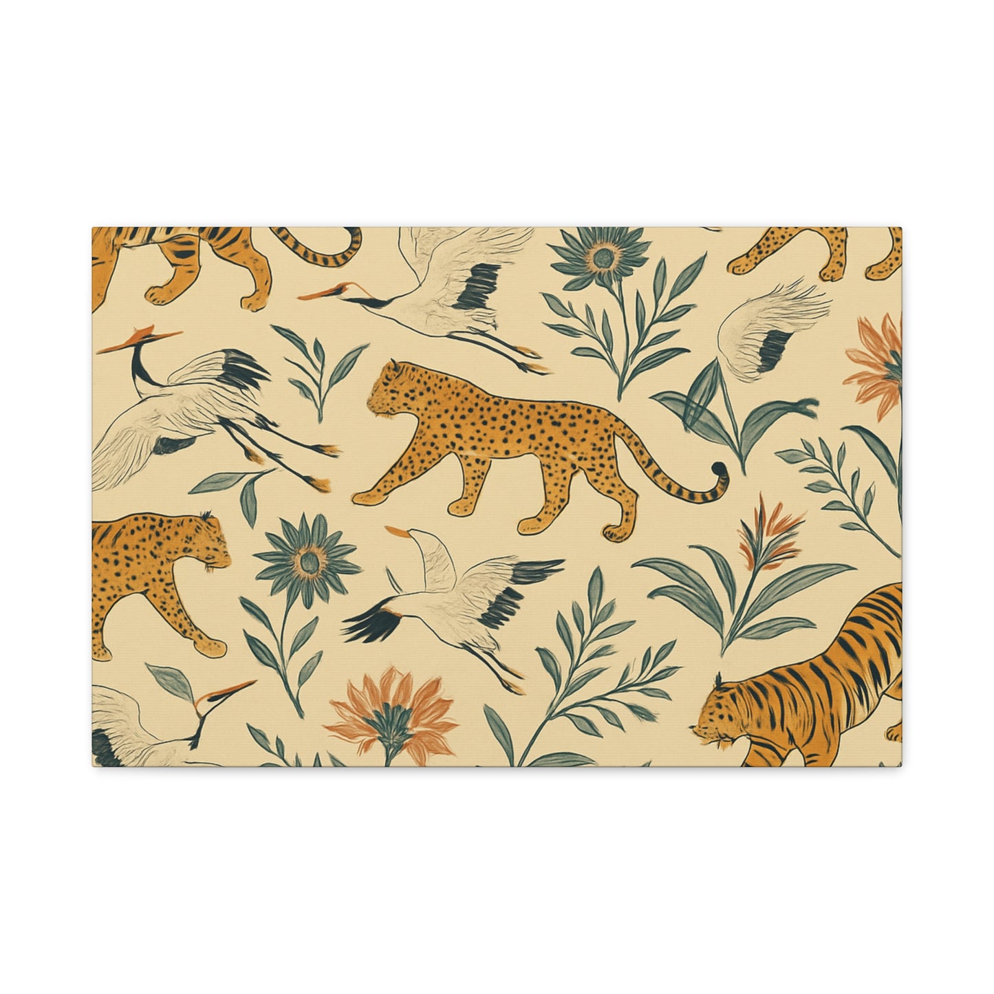 Wildlife Jungle Stretched Canvas Wall Art