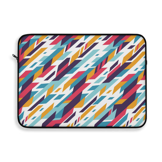 Colorful Geometric Laptop Sleeve | Stylish Tech Accessory for Students, Professionals, Gift Idea, Computer Case, Travel Bag