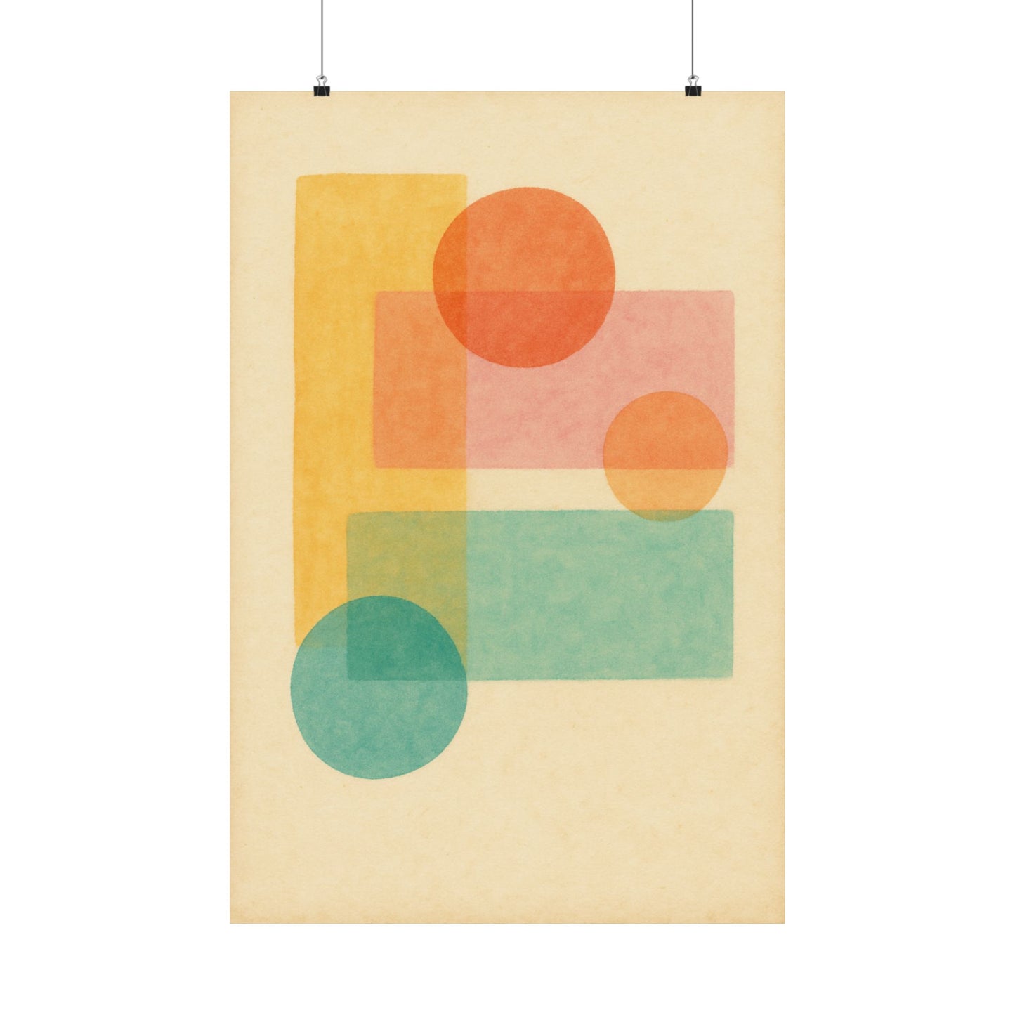 Sunlit Shapes Art Poster
