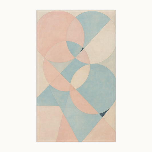 Abstract Pastel Geometry Tea Towel