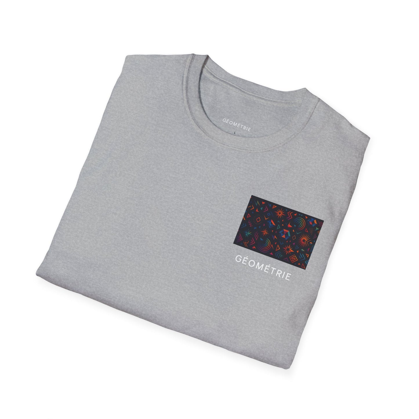 Geo Pattern Unisex Softstyle T-Shirt | Casual Everyday Tee, Graphic Shirt, Gift for Him/Her, Trendy Wear, Artsy Style (Pattern 06)