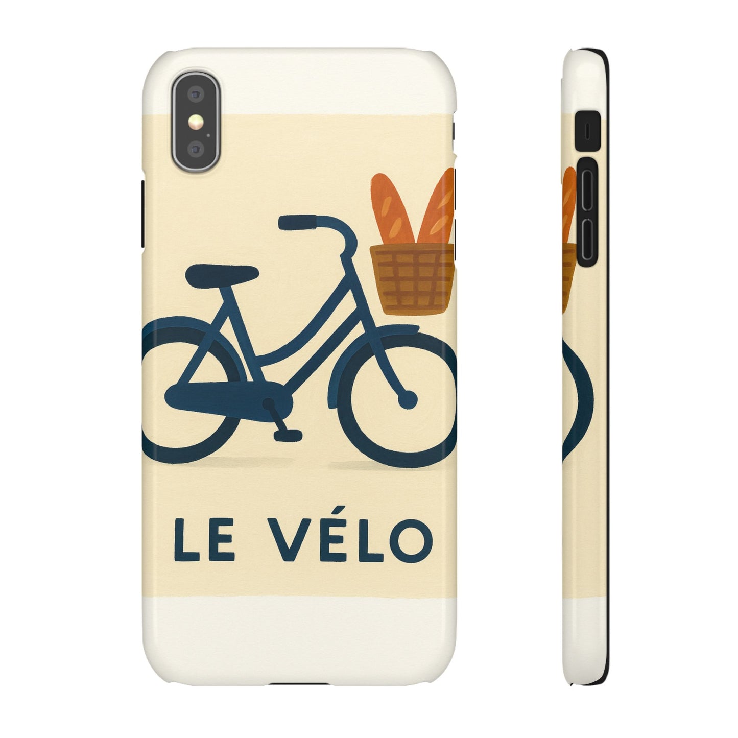 Navy Bicycle With Basket Snap Phone Case