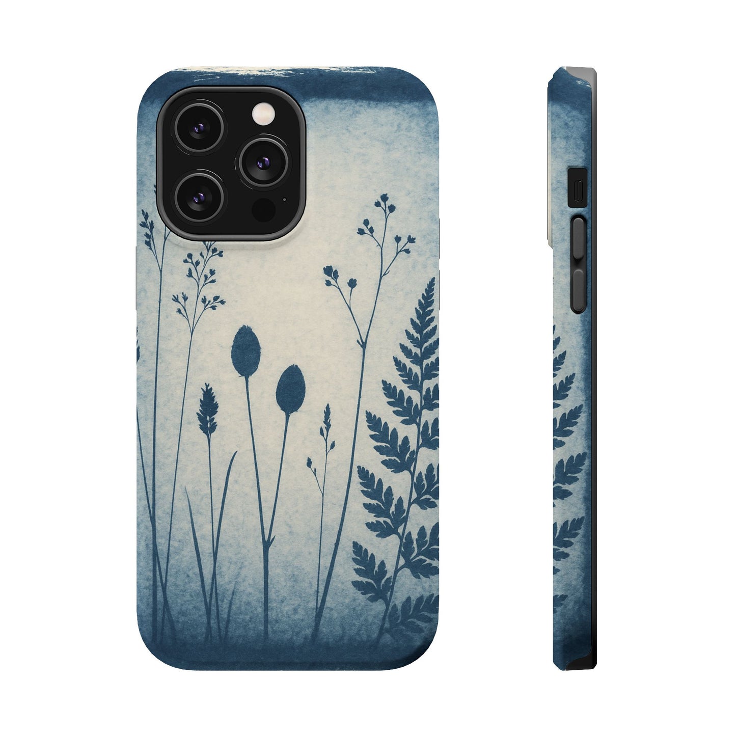 Meadow Cyanotype Print Magnetic Phone Case