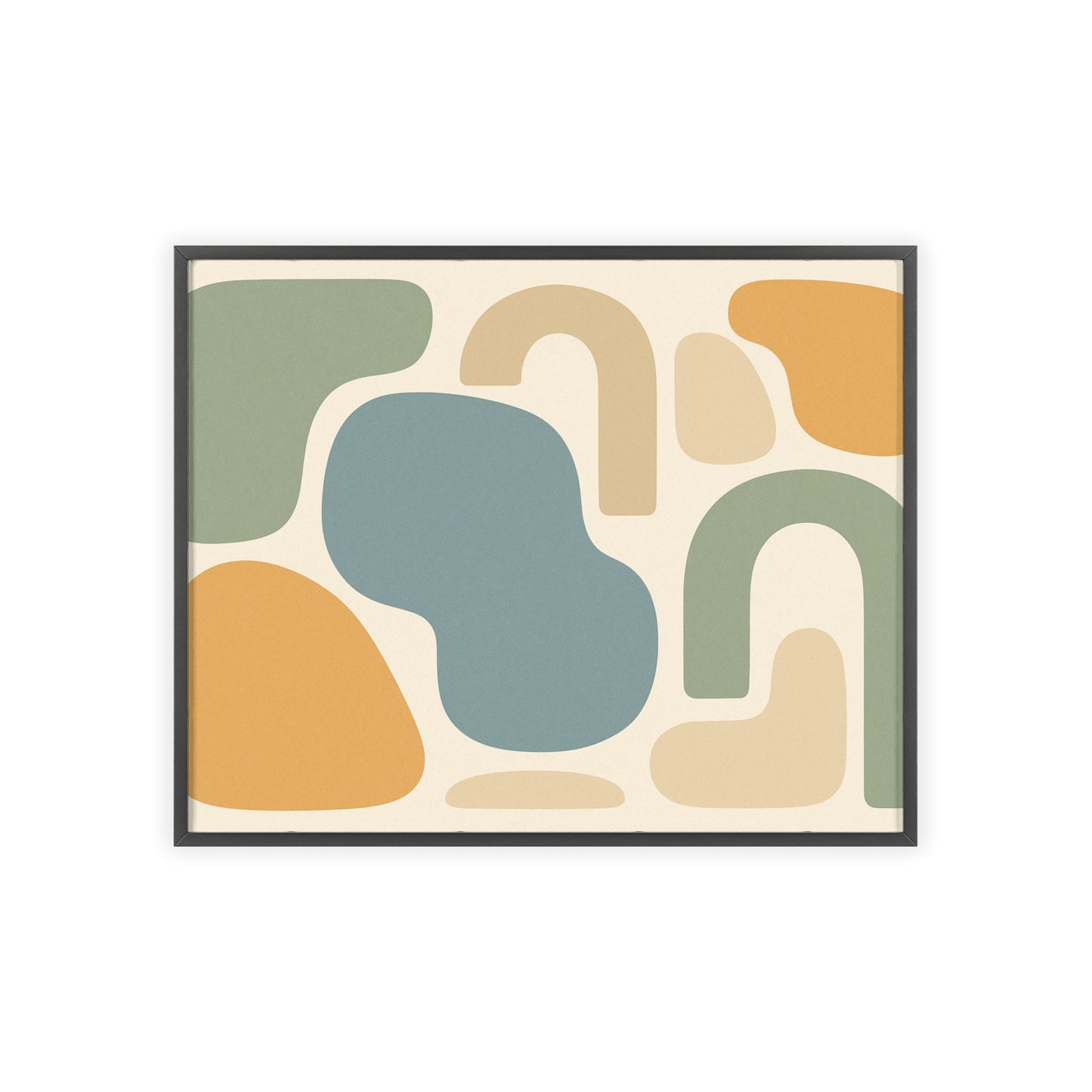 Soft Geometry Wood Framed Posters