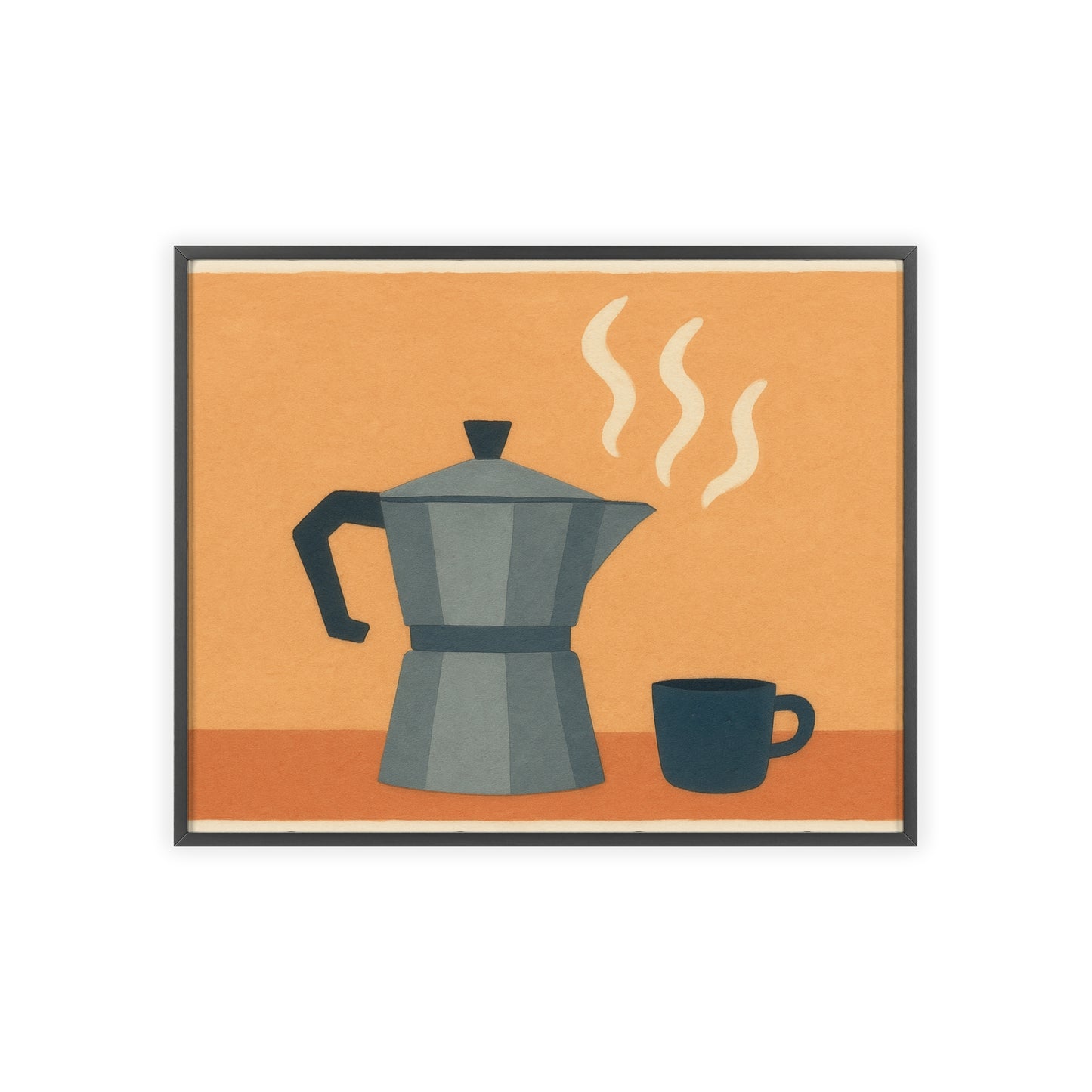 Moka Pot Morning Wood Framed Posters
