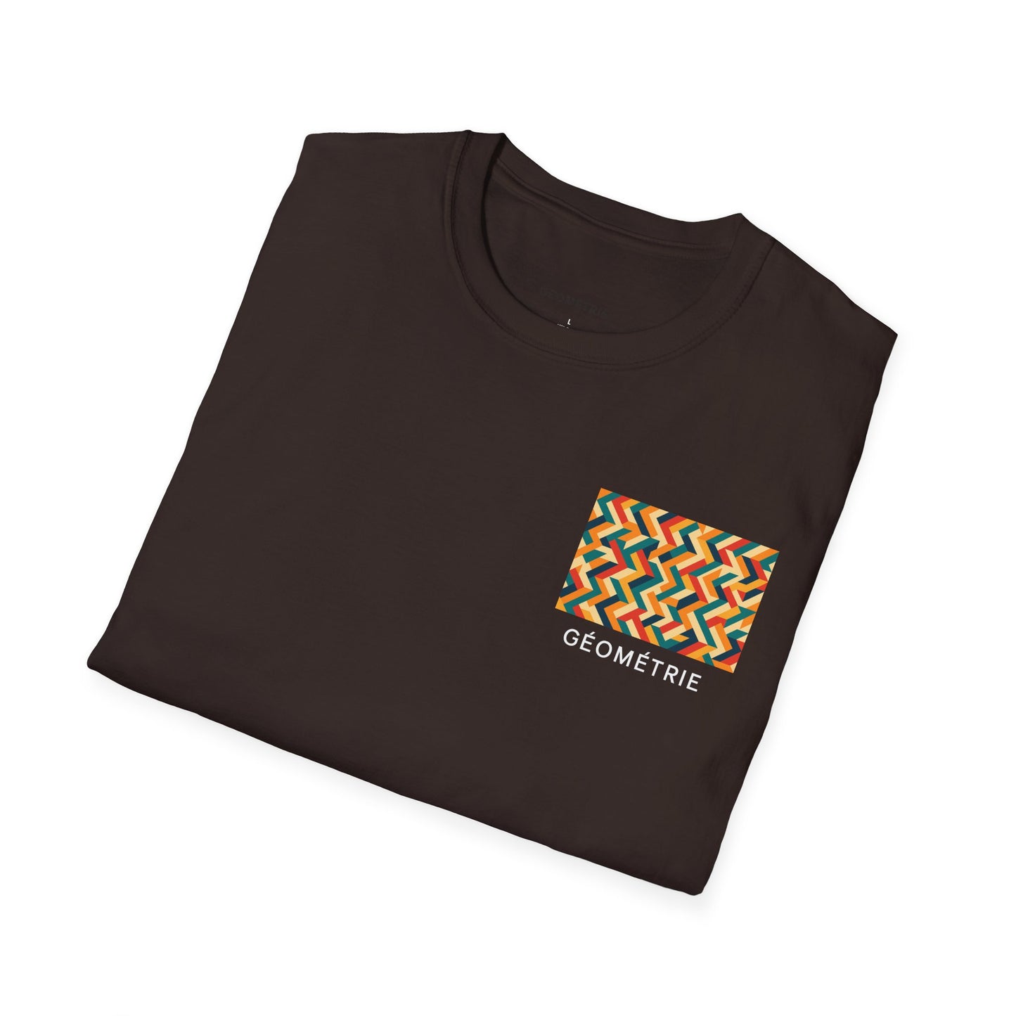Geometric Pattern Unisex Softstyle T-Shirt, Casual Wear, Gift for Him/Her, Summer Fashion, Art-Inspired Tee