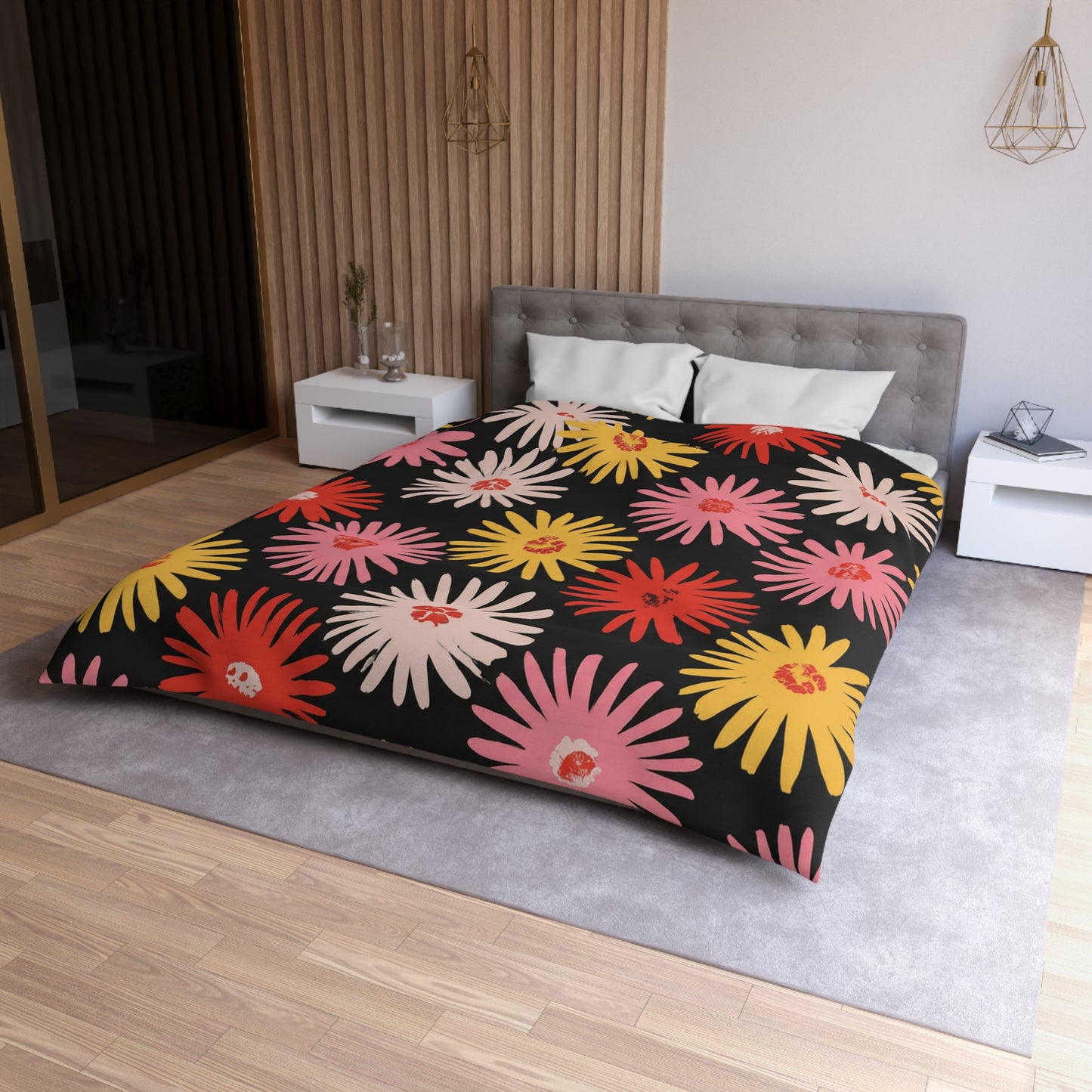 Night Bloom Microfiber Duvet Cover