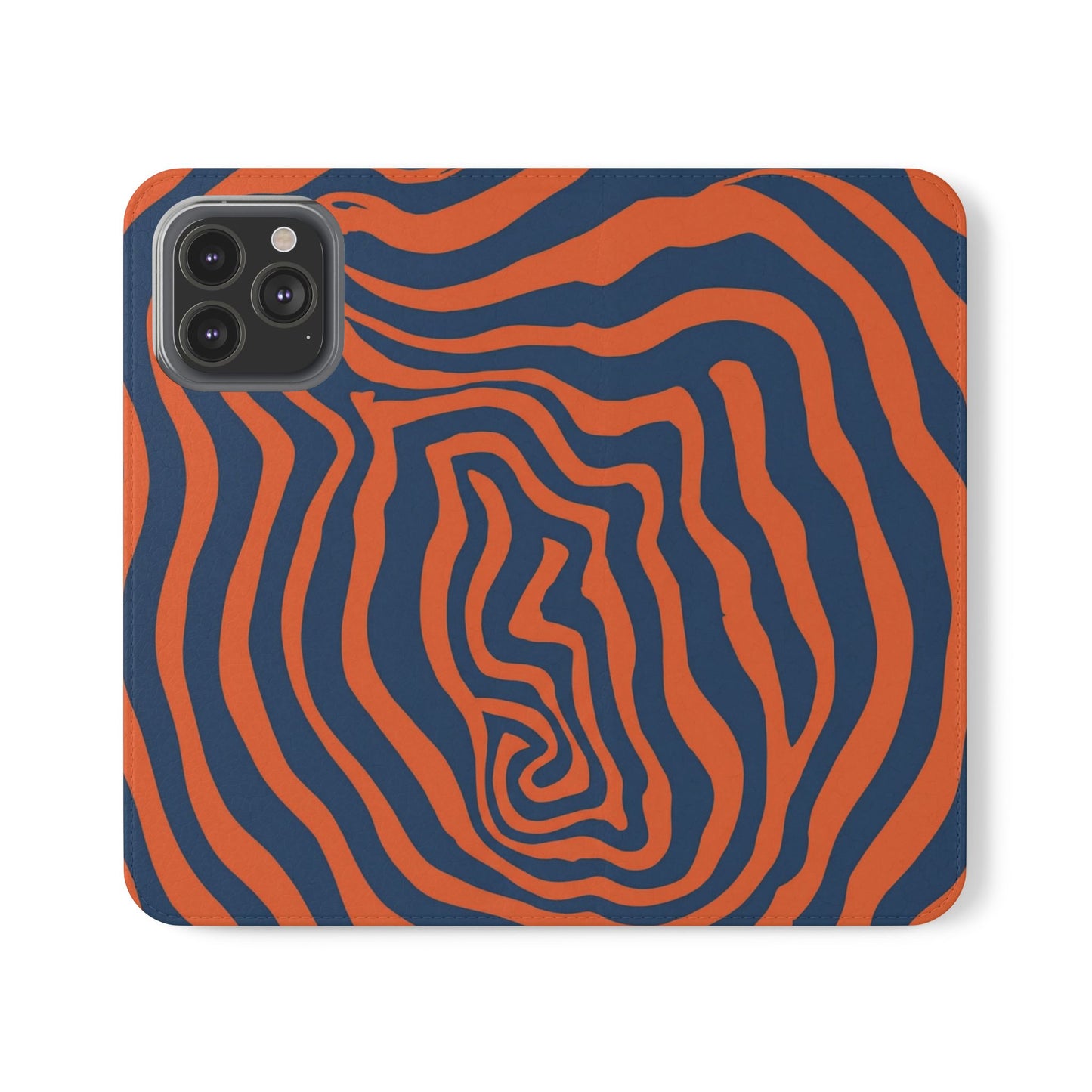 Tangerine Maze Vegan Leather Flip Case