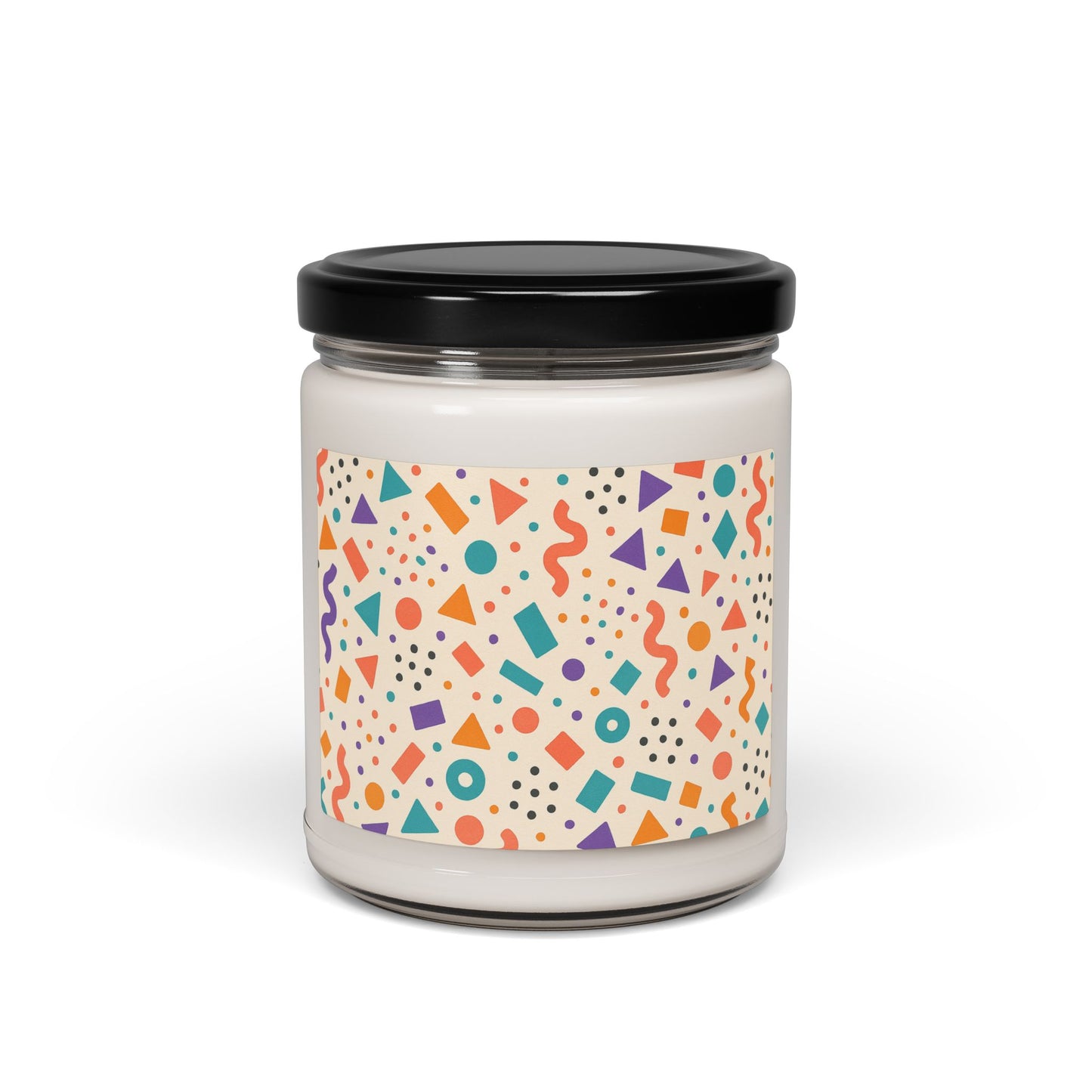 Colorful Geometric Soy Candle