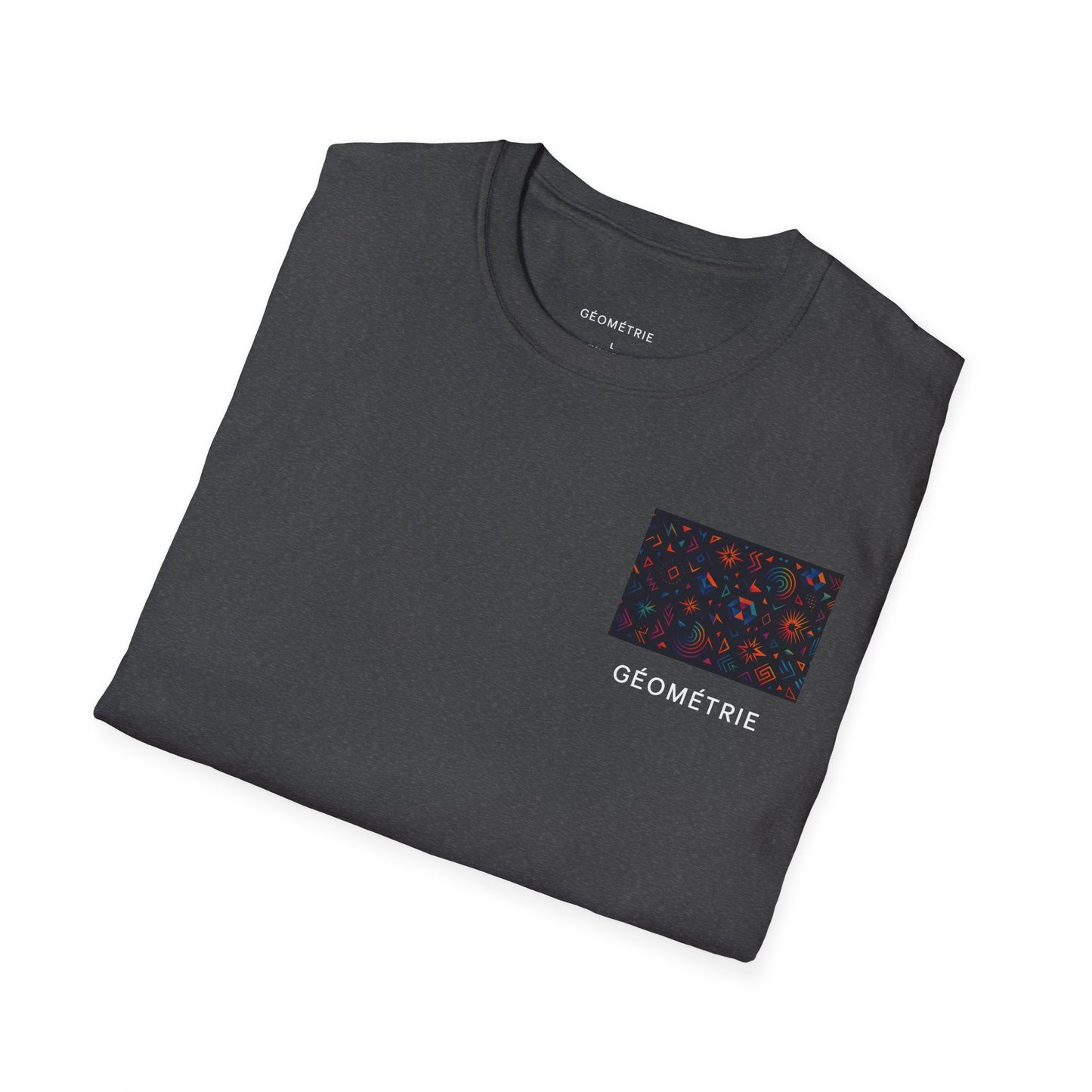 Geo Pattern Unisex Softstyle T-Shirt | Casual Everyday Tee, Graphic Shirt, Gift for Him/Her, Trendy Wear, Artsy Style (Pattern 06)