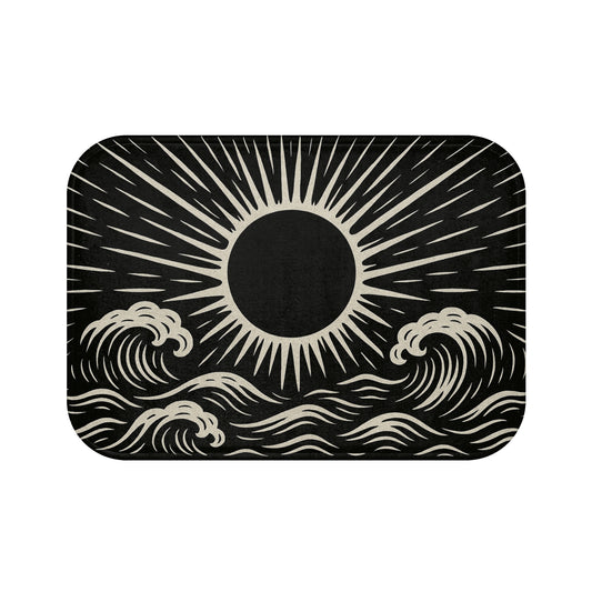 Sun And Waves Bath Mat