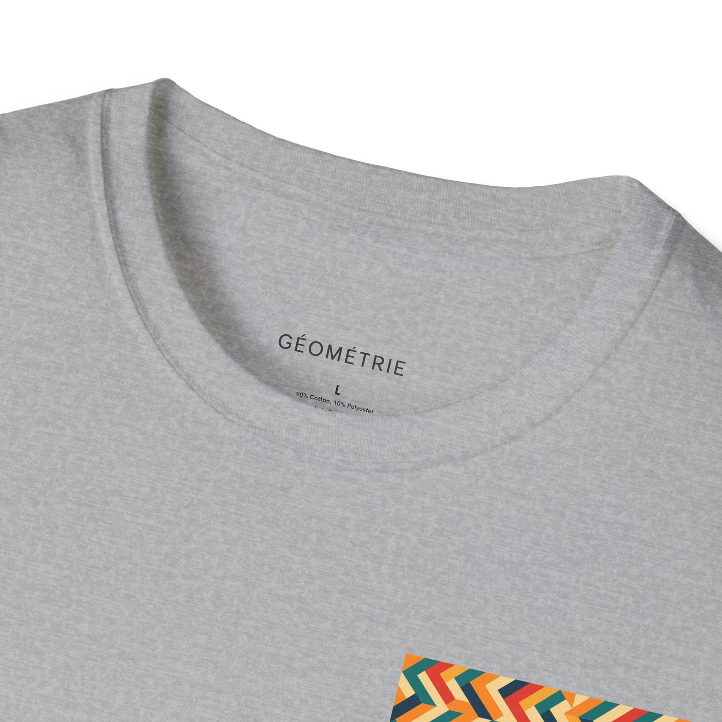 Geometric Pattern Unisex Softstyle T-Shirt, Casual Wear, Gift for Him/Her, Summer Fashion, Art-Inspired Tee