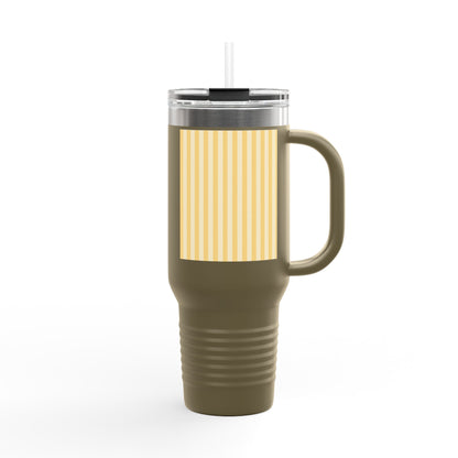 Buttercup Stripe 40oz Insulated Travel Mug