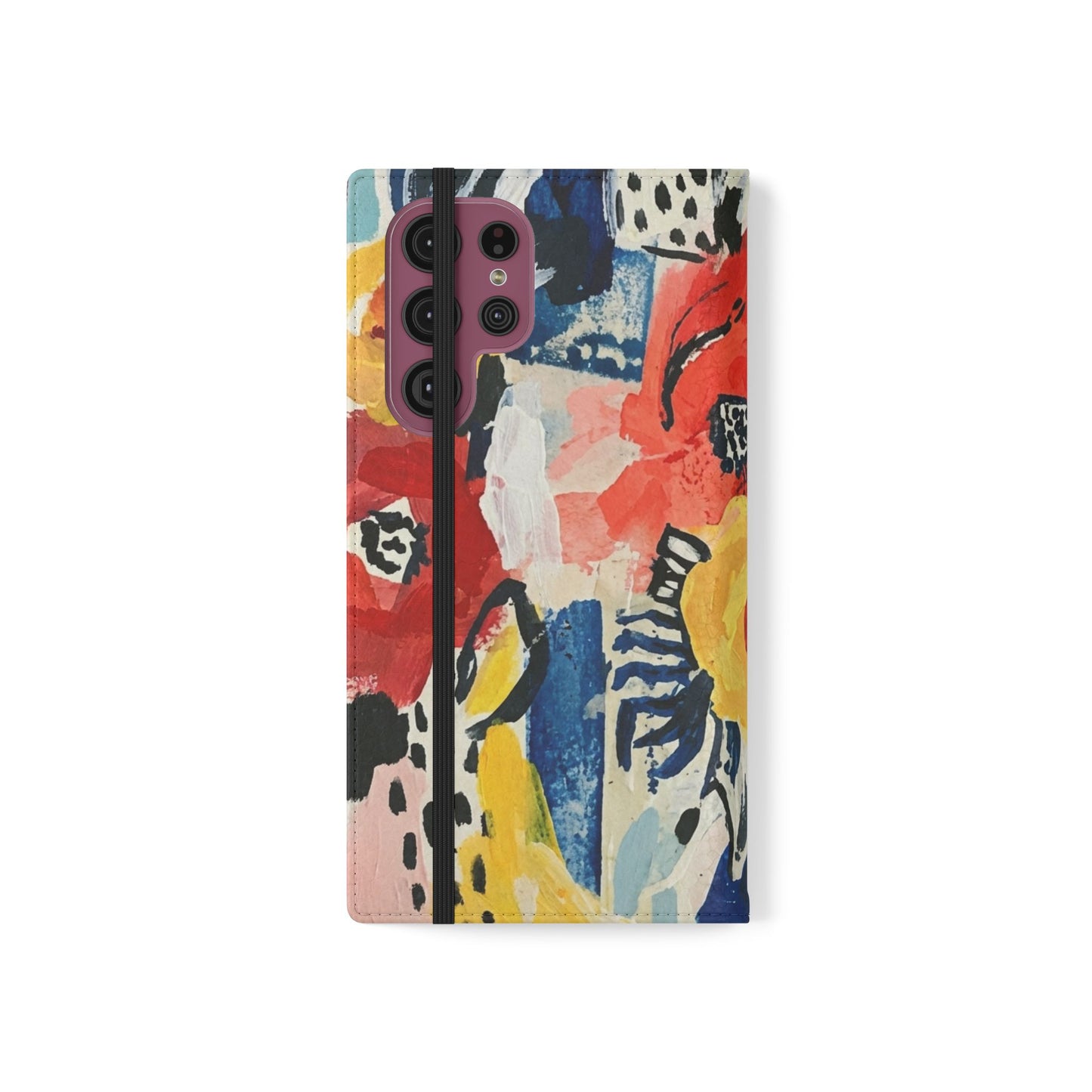 Abstract Flora Vegan Leather Flip Case