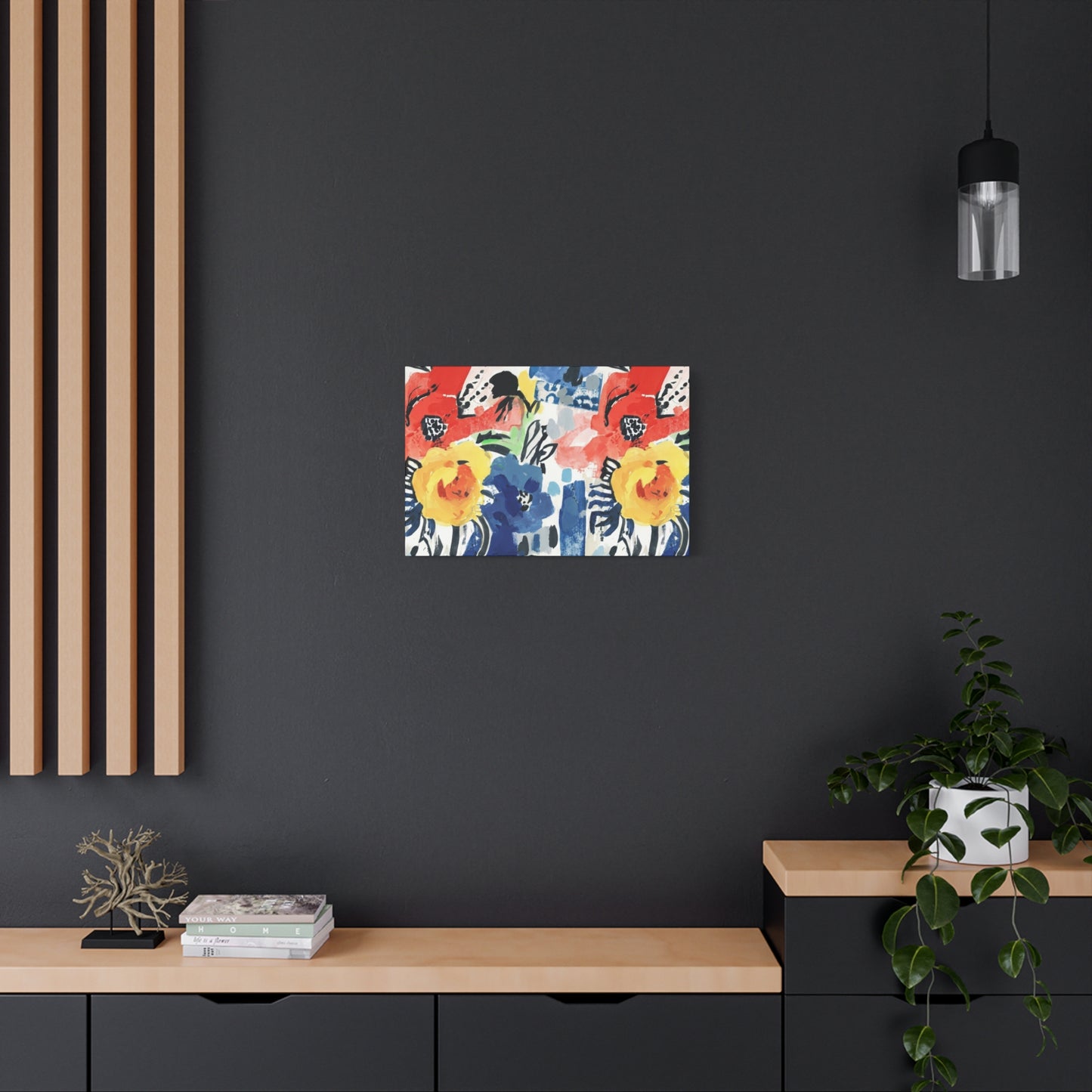 Abstract Flora Stretched Canvas Wall Art